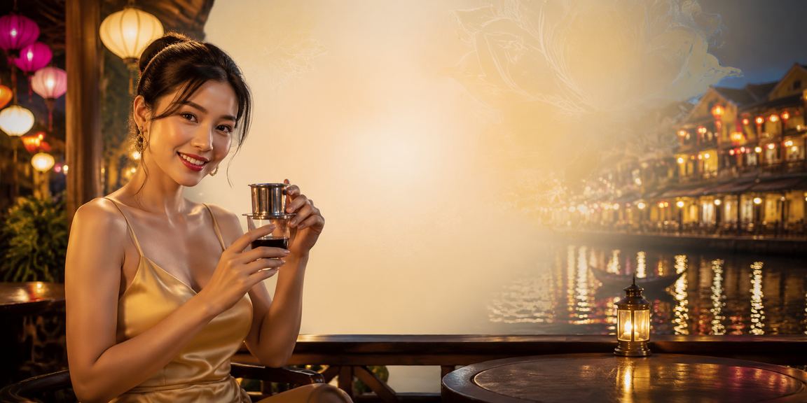 Người dùng Hội An đọc thông tin betting trên thiết bị di động trong quán cà phê