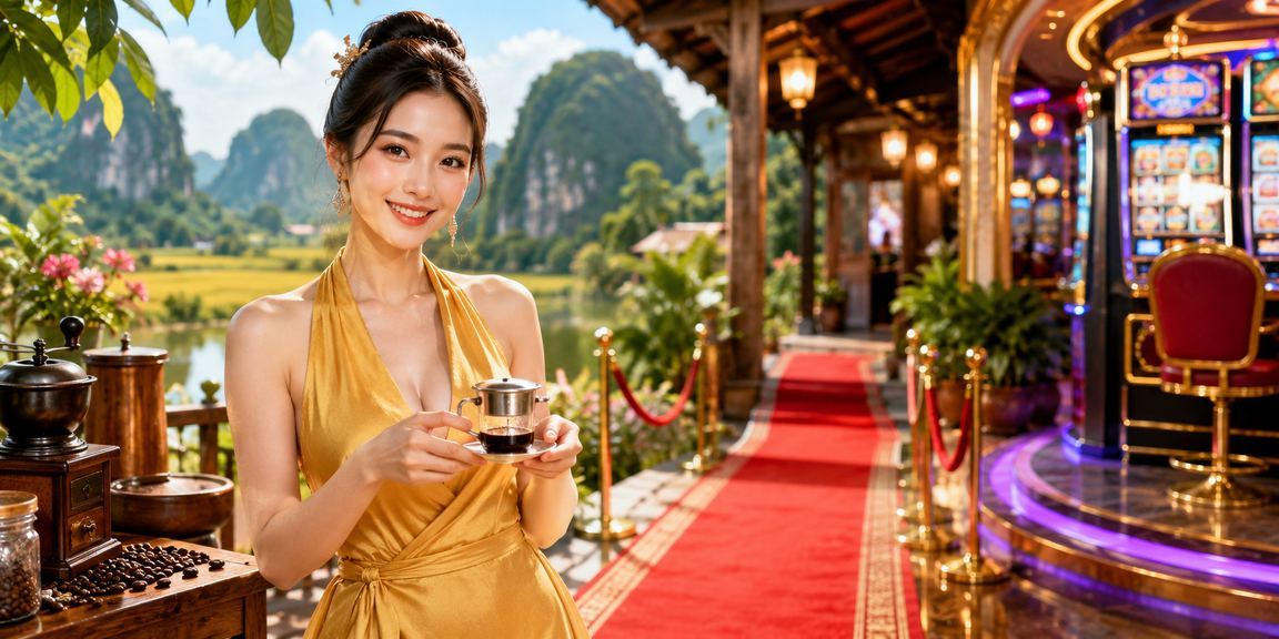 Minh họa nhóm slot game trên d300 trong khung cảnh Ninh Bình Việt Nam